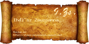 Ihász Zsuzsanna névjegykártya